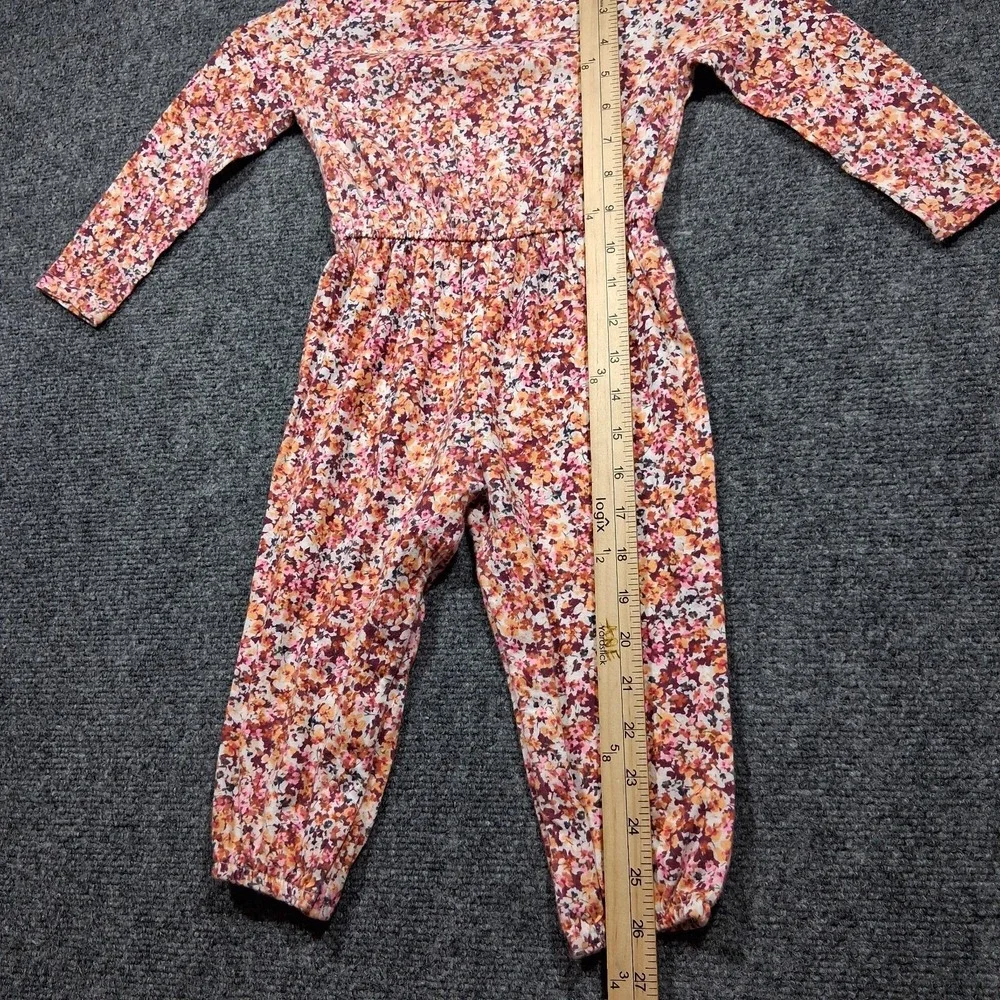 Old Navy Girls 2T Multifloral Long Sleeve‎ Everyday Cotton Jumpsuit 765408-02